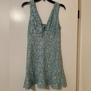 Zara Blue Floral Mini Dress